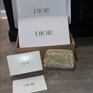 Dior Shimmering Gold Mesh Holiday Pouch